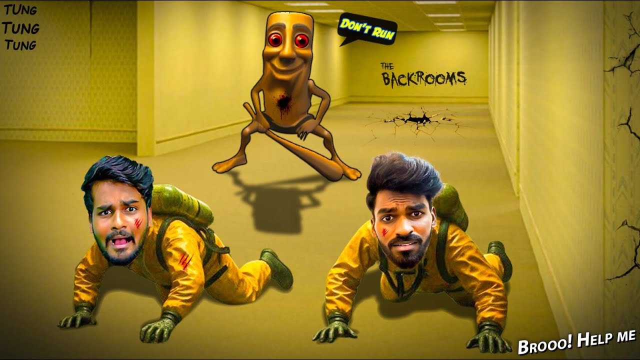 Escaping From TUNG TUNG TUNG SAHUR BACKROOMS with @gtatamilan 😱👽 | Horror Game | Pravino Gaming