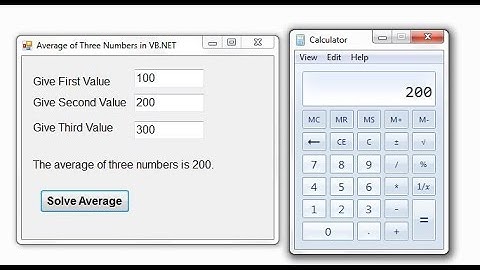 Average of Three Numbers Using VB.NET
