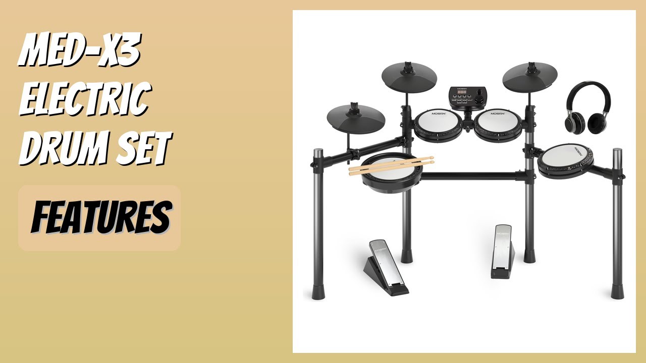 REVIEW (2026): MED-X3 Electric Drum Set. Features