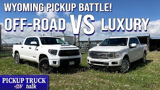 Crazy Truck Battle! 2019 Ford F150 Limited, 2019 Toyota Tundra TRD Pro