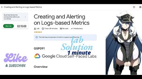 Creating and Alerting on Logs-based Metrics  || GSP091 || Qwiklabs Arcade 2025.