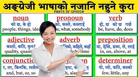 Nepali to English Parts of Speech | Noun, Pronoun, Verb, Adverb, Preposition Explained in Nepali