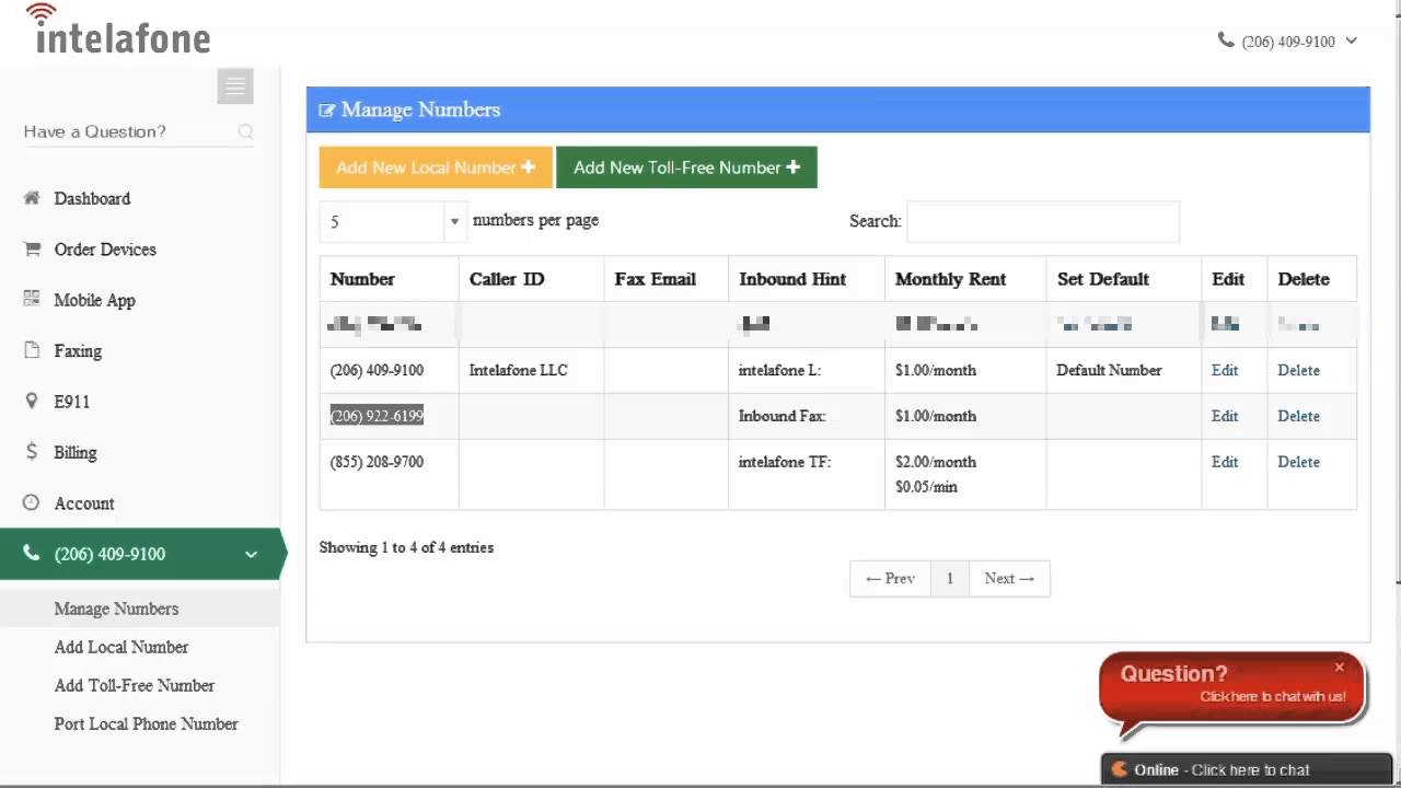 How to add an inbound fax number to your Intelafone account - YouTube
