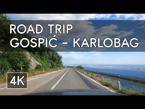 Road Trip: Gospić to Karlobag, Croatia - 4K UHD Virtual Travel