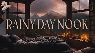 Cozy Sick Day Nook | Reading Ambience & Calming Background | 4K Rainy Day Visualizer & ASMR