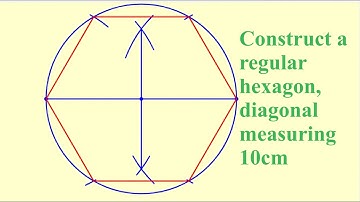 Construct A Regular Hexagon, Diagonal =10 cm