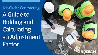 How To Bid and Calculate and Adjustment Factor, Job Order Contracting