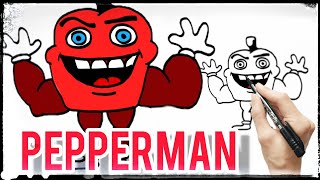 How to draw Pepperman from Pizza Tower
