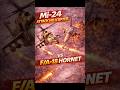 Mi 24 Helicopter Encounters FA 18 Fighter