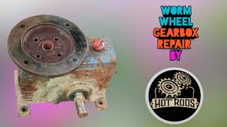 #gearbox repair, aquaculture, aeriator gearbox repair by Hot Rods, Worm wheel gearbox repair