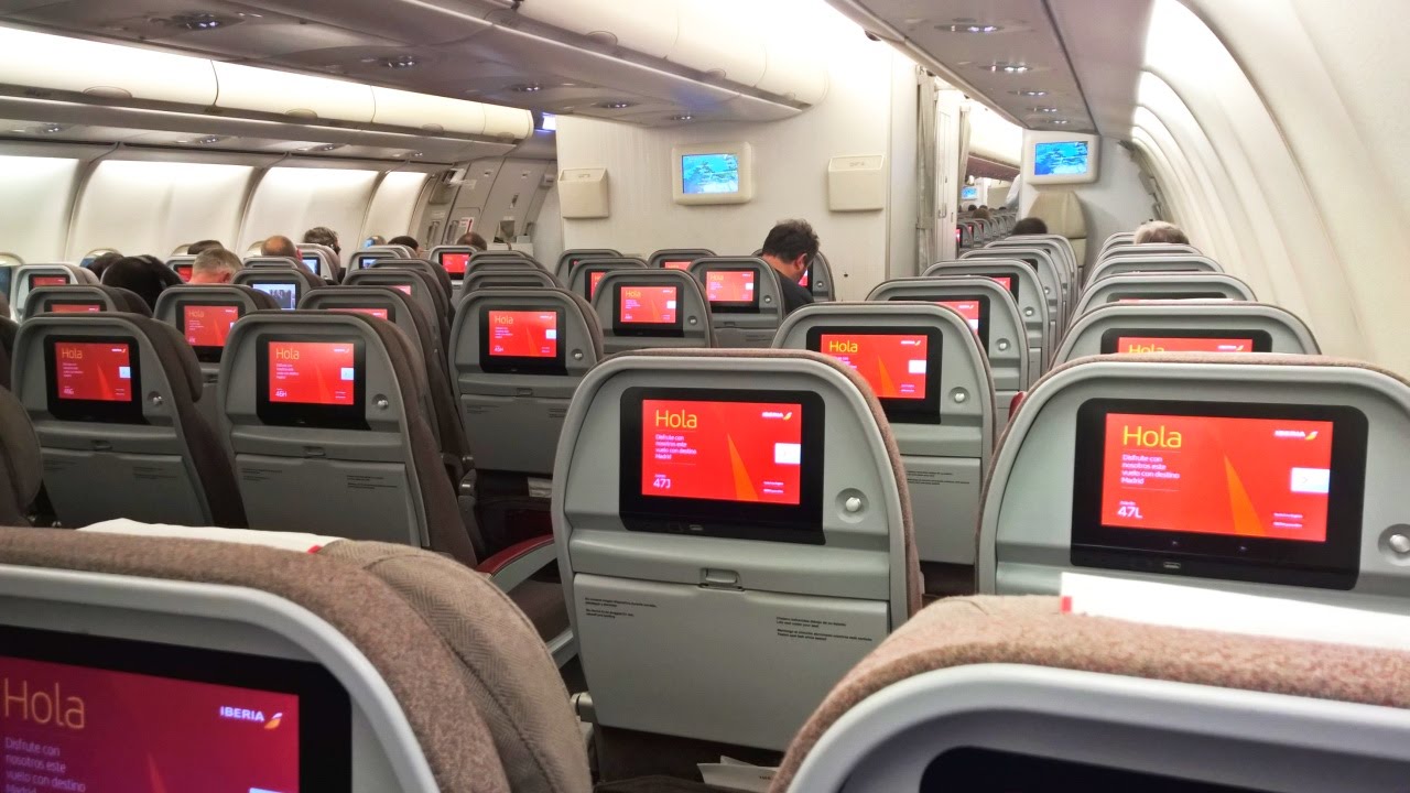 Empty Iberia Airbus A340 600 London Heathrow Madrid Ec Jba