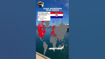 Direct #flights from #croatia #europe #aviation #travel #maps #mapping #map #mapper #zagreb #split