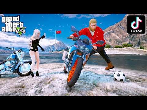 ŞAHİN %99 999 İMKANSIZ TİKTOK MOTORCU HAREKETLERİNİ YAPIYOR! - GTA 5