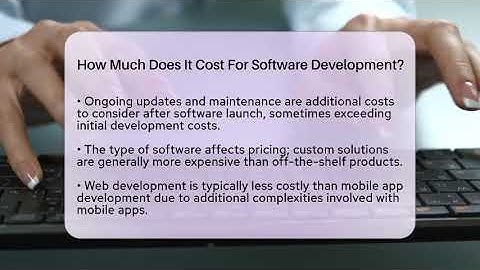 How Much Does It Cost For Software Development? - Talking Tech Trends