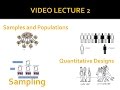 Video Lecture 2: Samples and Populations, Sampling, and Quantitative Designs