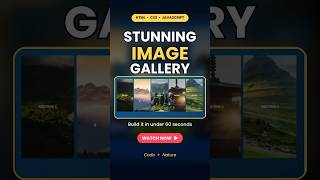 Stunning Image Gallery in HTML CSS & JavaScript 🔥 #shorts