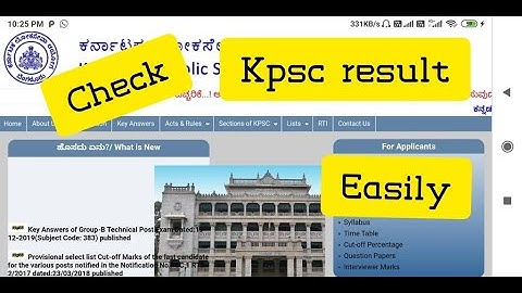 How to check kpsc result easily