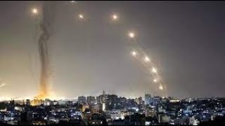 لحظة اطلاق صواريخ من غوة الي تل أبيب