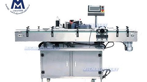 Round Bottle Labeling Machine: how to label round bottle ( labeling machine, 100-350 vials/min )