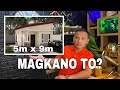Simple House Magkano ito? 5m x 9m = 45 sqmtrs  2Bedroom Residential house."[ENG SUB]"