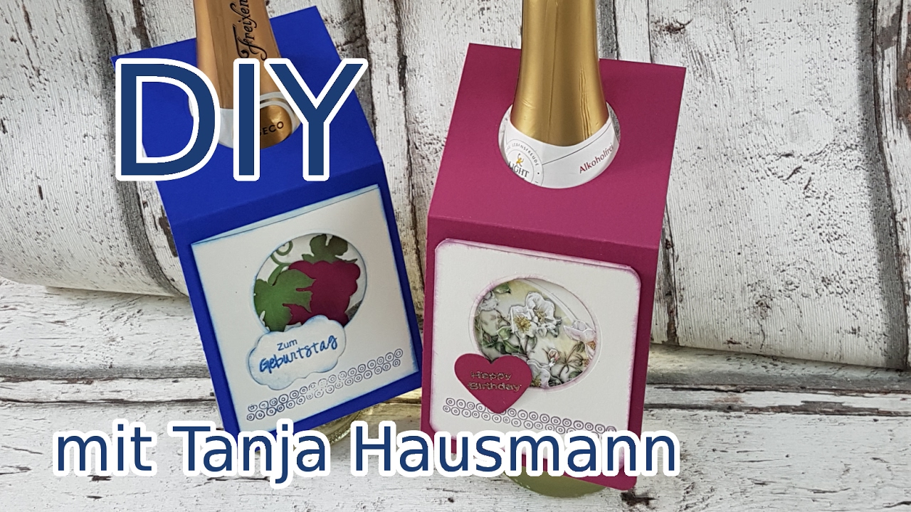 Anleitung Geburtstagskarten als Flaschenkarte einfach basteln cardmaking [deutsch]