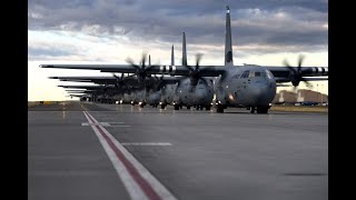 Mobility Guardian 2019 - formation C130J - five ships - low level navigation