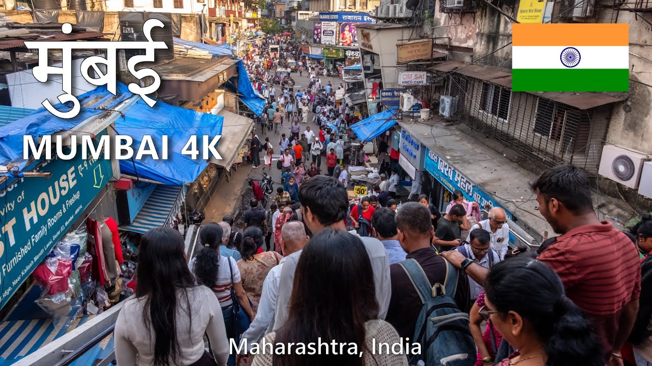 Walking in Mumbai 🇮🇳, Bustling Dadar to Serene Five Gardens, India Walking Tour 4K