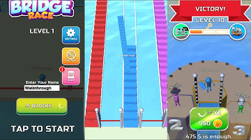 Bridge Race All Levels (1 - 10) Gameplay Walkthrough (Android, IOS)