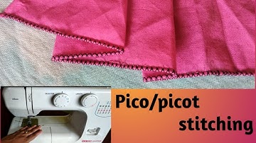How to pico stitches (roll hemming) with Usha Janome