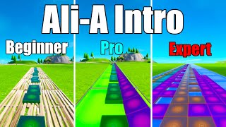 Ali-A Intro Beginner vs Pro vs Expert (Fortnite Music Blocks) - Code in Description