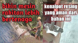 cara membuat kenalpot rising aman dan lebih bertenaga || kenalpot resing  chainsawer sensower