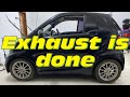 WE DID THE EXHAUST ON THE SMART CAR | ITS BACK ON STOCK WHEELS