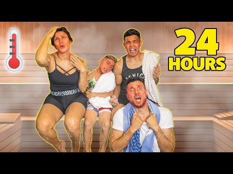 SURVIVING 24 Hours In a HOT STEAM ROOM! **Winner Gets Prize** | The Royalty Family