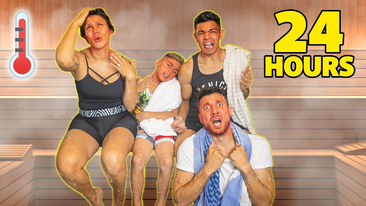 ⁣SURVIVING 24 Hours In a HOT STEAM ROOM! **Winner Gets Prize** | The Royalty Family