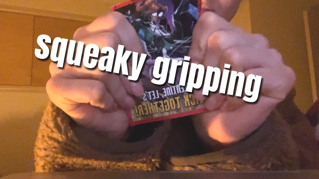 intense hard gripping / squeaky gripping cards / no talking asmr 🌙✨✨