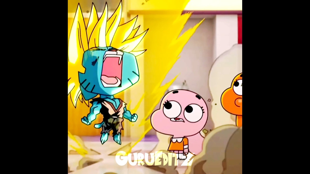 Gumball Transforms Into Ssj💀 #animeedit #goku #animeshorts #gumball #ssj #shorts #anime #dbz #dbs