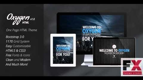 Preview Oxygen One Page Parallax Theme TForest