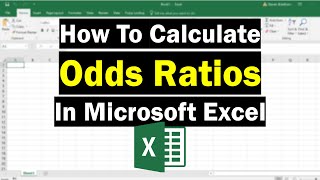 How To Calculate Odds Ratio & 95% Confidence Intervals In Excel