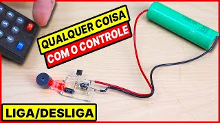 Como Ligar/Desligar qualquer aparelho com o controle da TV (CIRCUITO 100% CASEIRÃO) SEM CI e SEM PCB