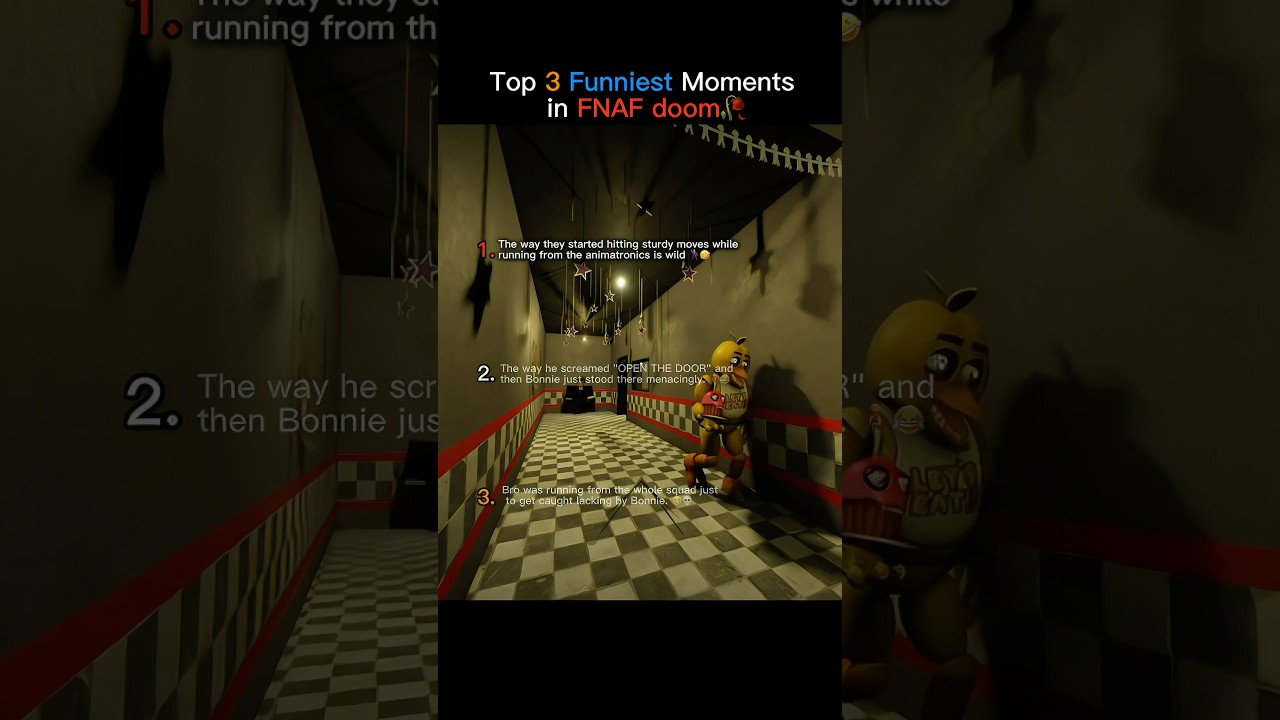 Top 3 Funniest Moments in FNAF DOOM🥀(Things got a little chaotic in this FNAF Doom game... 💀)