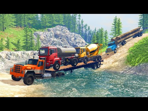 Cars vs Deep Water Ford – BeamNG.Drive