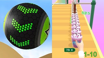 Going Balls VS Coffee Stack Android iOS Mobile Gameplay Walkthrough (Level 551-555)