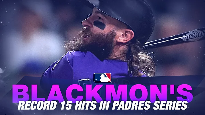 Blackmon's historic 15-hit series