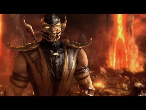 Mortal Kombat 9 Scorpion Fatality 1, 2, 3, Stage, and Babality (HD)