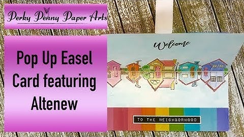 Pop Up Action Easel Card featuring Altenew and Lawn Fawn