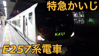 JR東日本E257系電車【かいじ117号 竜王】中央線立川駅で特急かいじ117号竜王行きを撮影