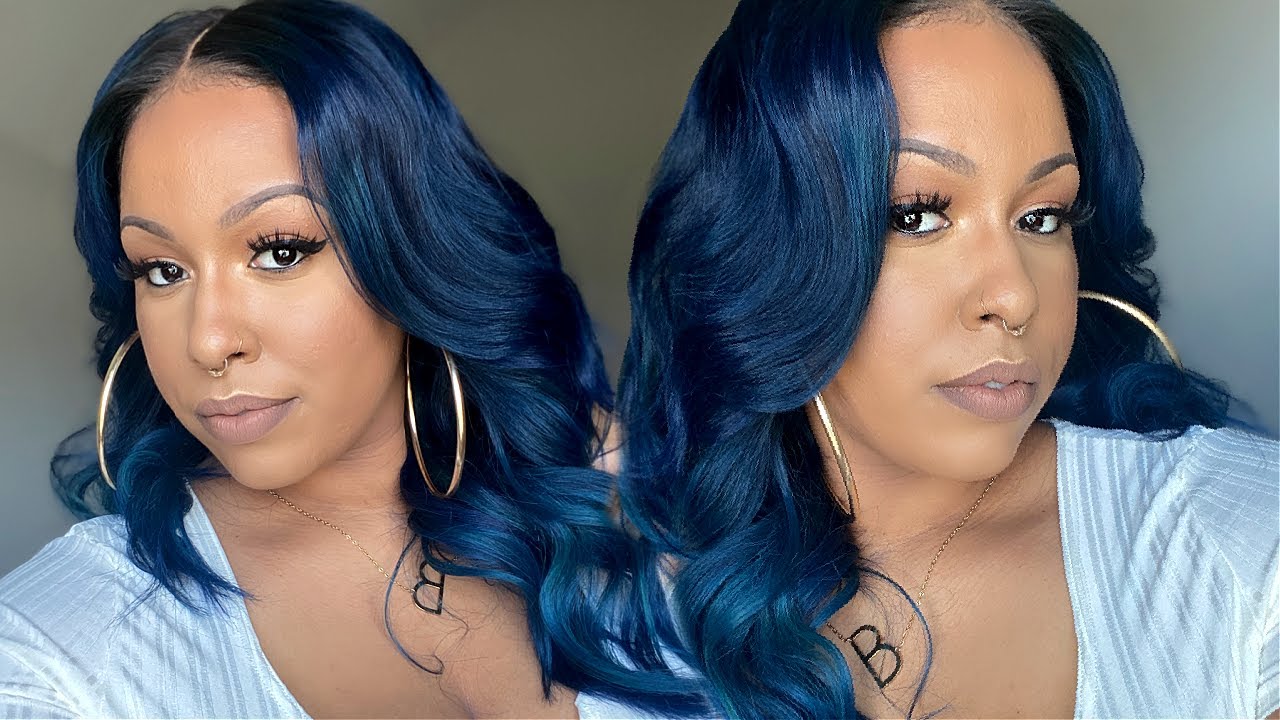 blue ombre wig human hair