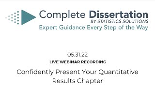 Confidently Present Your Quantitative Results Chapter