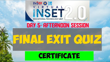 VINSET 2.0 FINAL EXIT QUIZ|Get your Certificate|