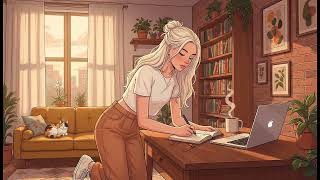 Chofi’s Cozy Study 📚✍️ | Journaling + Soft Desk Ambience (w/ Kiki 🐈) screenshot 4